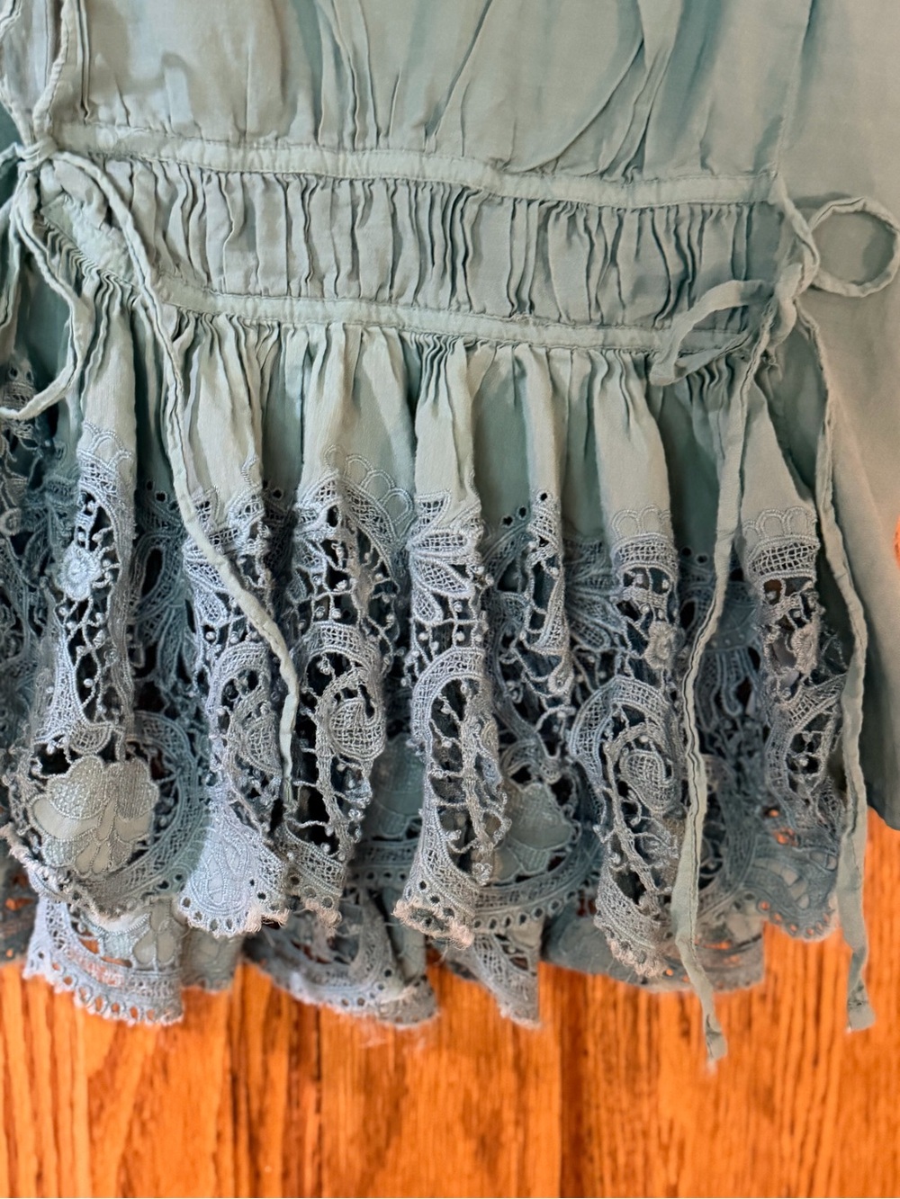 Lucky Brand Teal Lace-Trim Sleeveless V-Neck Camisole - Picture 2 of 4